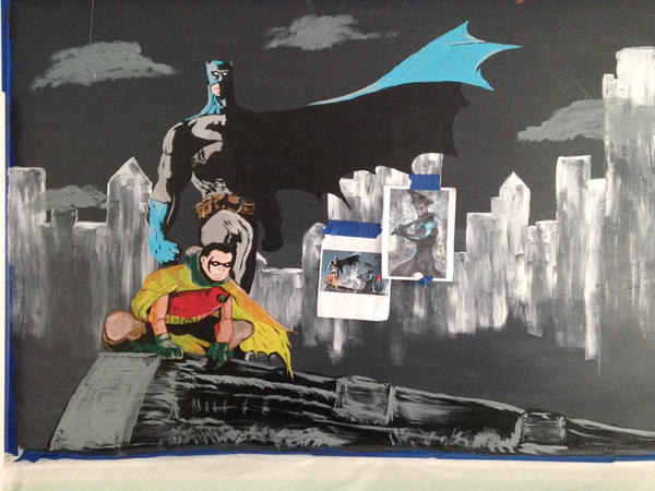 Batman and Robin Detail from DC Mural