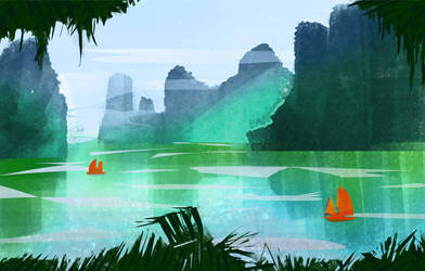 Ha Long bay composition study