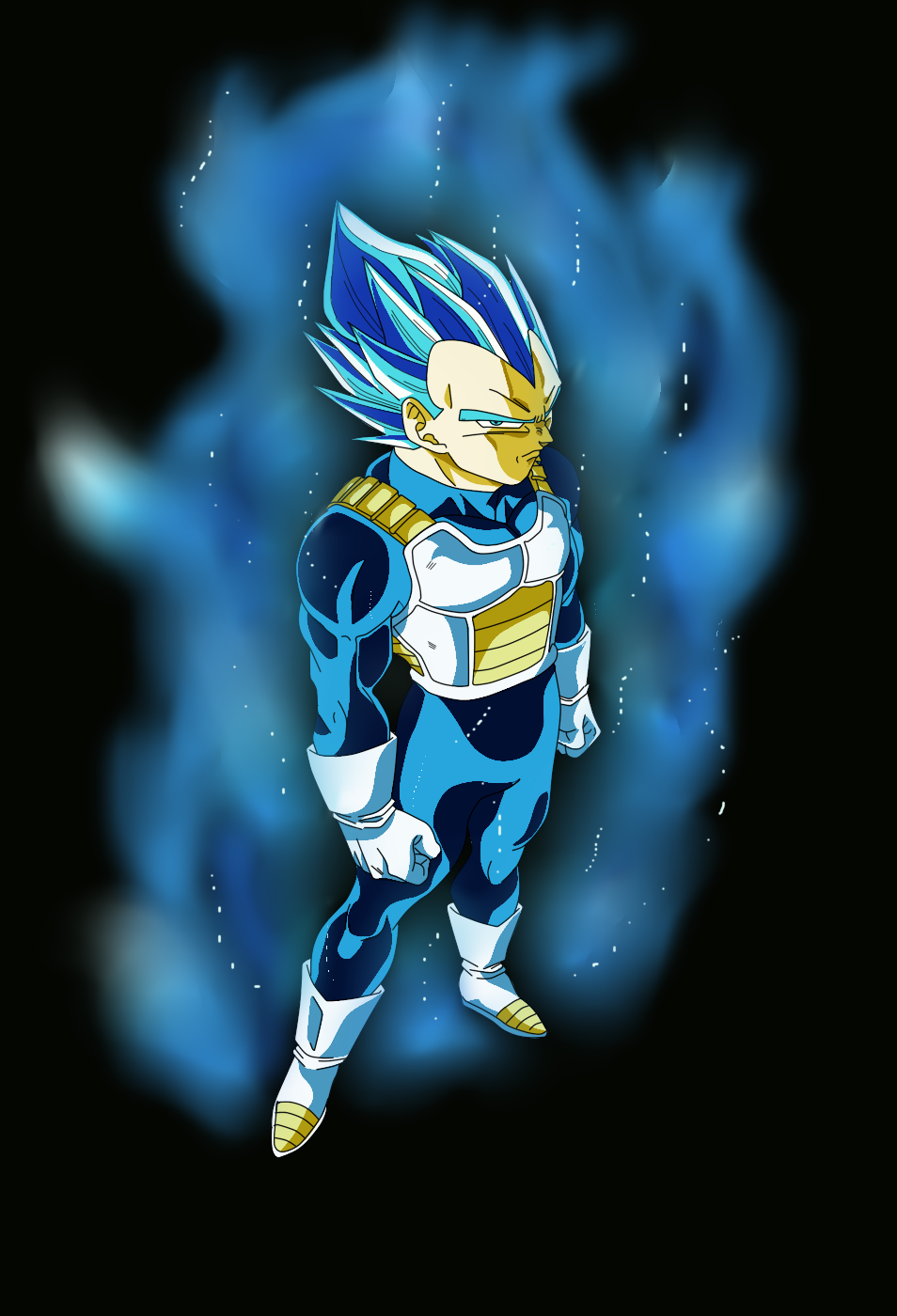 Vegeta Super Sayajin Blue Full Power ( desenho) by DaishinkanART on  DeviantArt