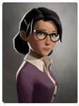 Team Fortress 2 Miss Pauling Portrait Poster by MattMerhoff