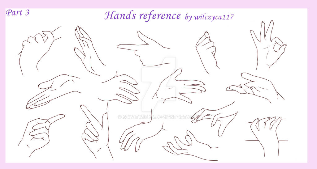 Hands reference 3 by saWitwicka on DeviantArt