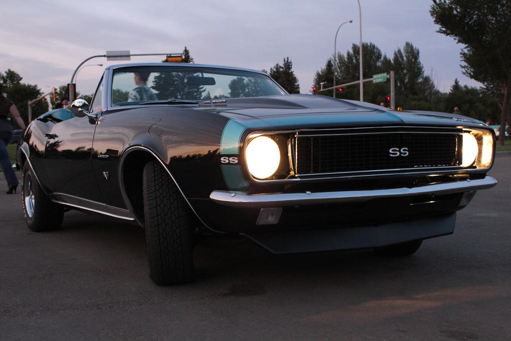 Topless Camaro at Night