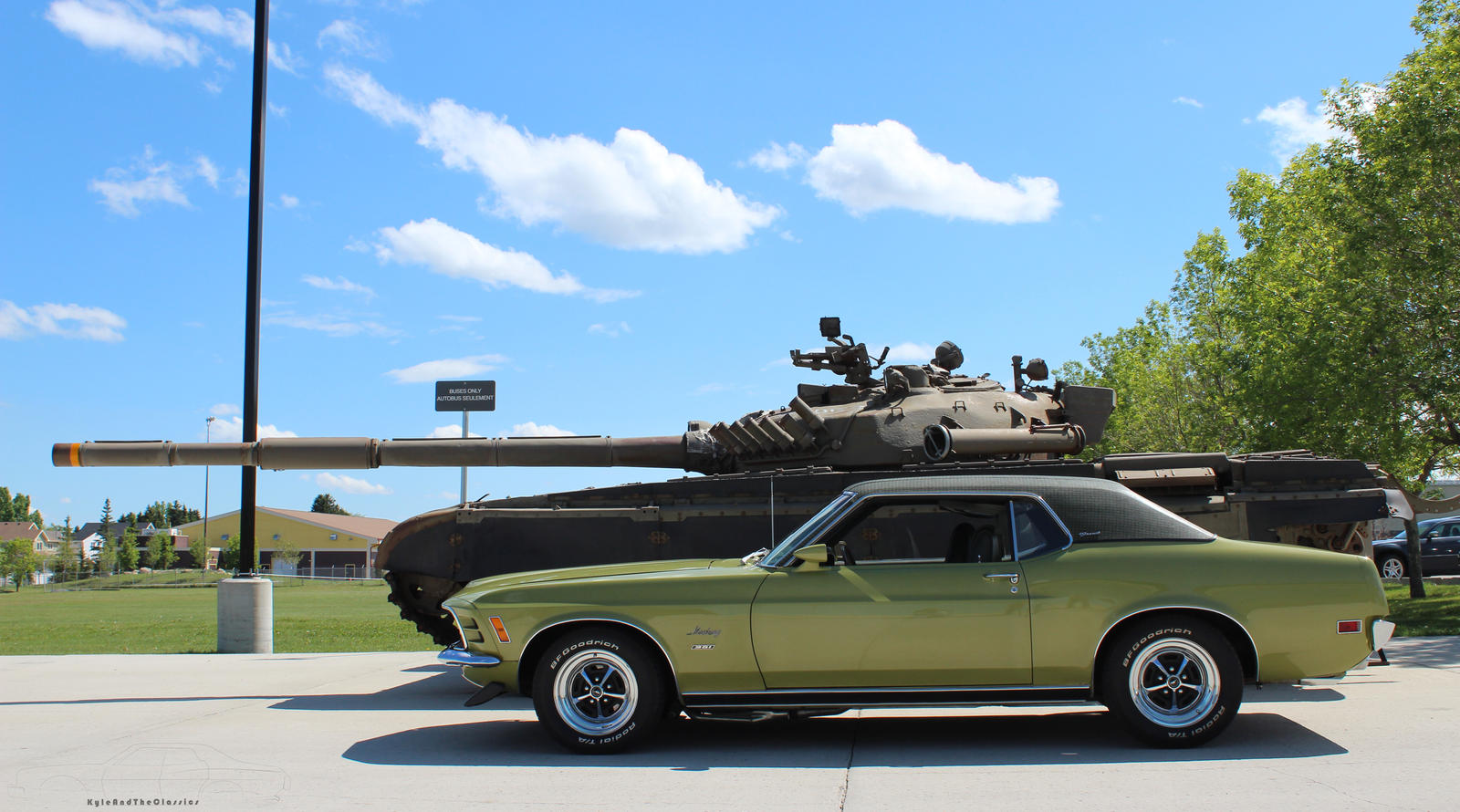 Madeline Posing with a Tank