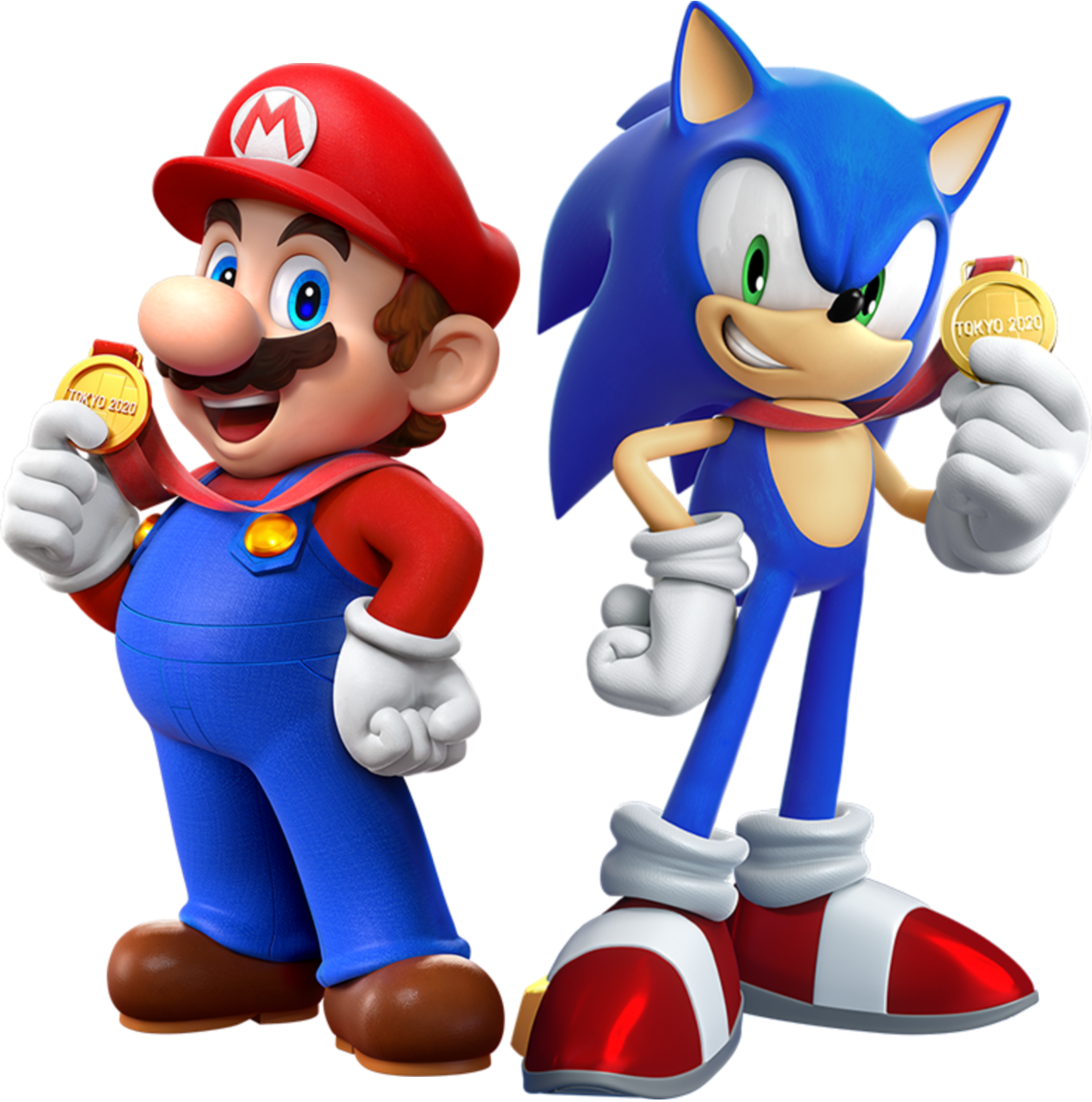 Mario and Sonic with Gold Medals Tokyo 2020 by