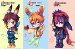 BunnyBoys Adoptables set 1 by KingnLionheartAdopts