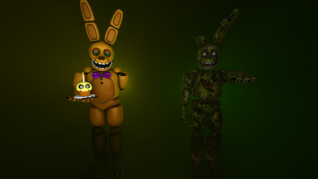Fnaf 2 Spring FNaF Spring Bonnie Springtrap by MartinFBS on DeviantArt