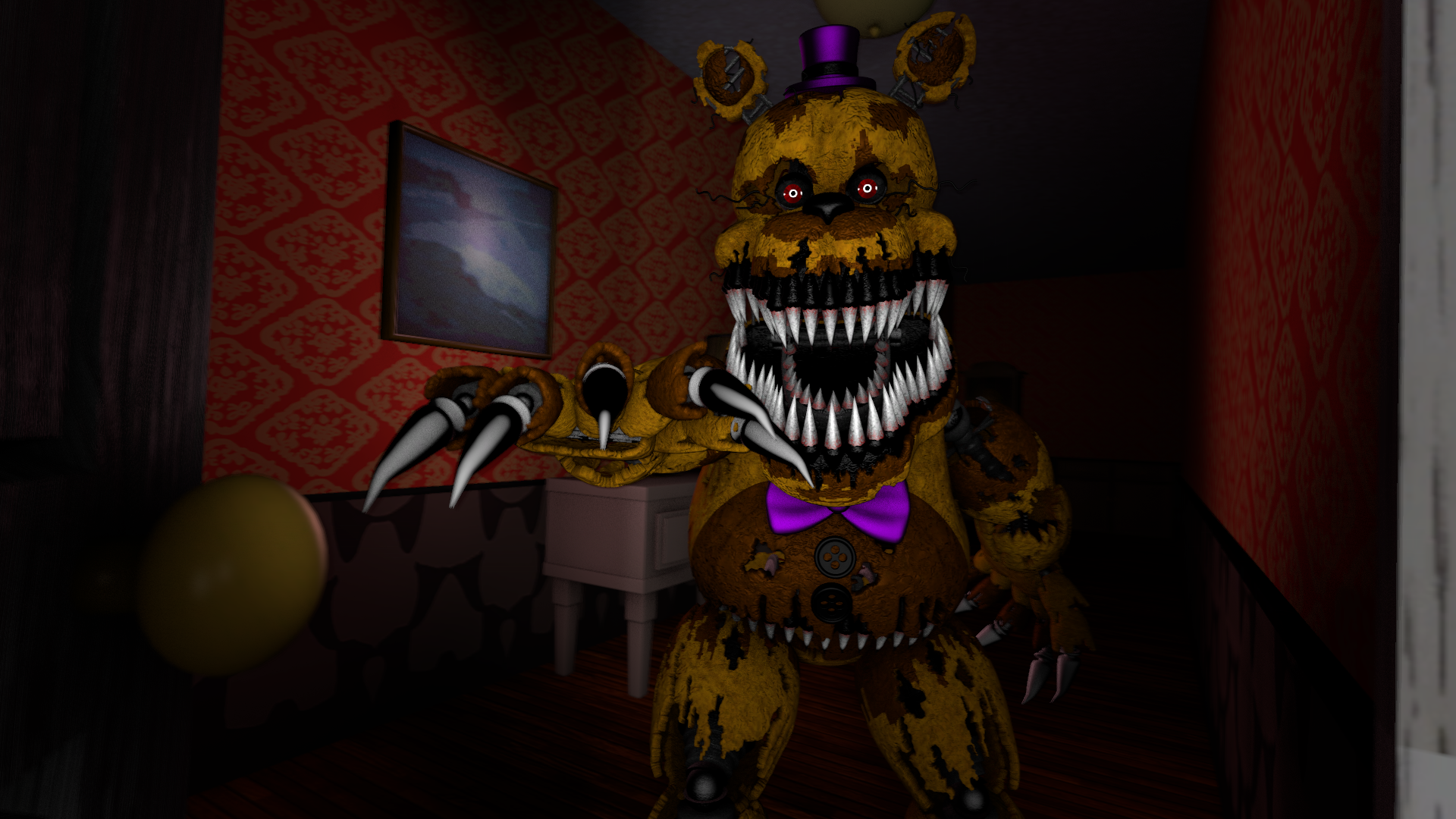 Ucn fnaf) nightmare fredbear jumpscare my version by xXMrTrapXx on  DeviantArt