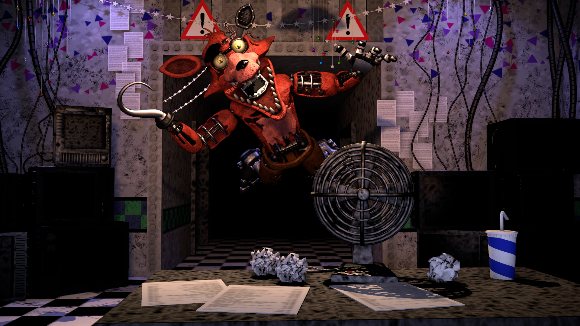 Download Fnaf Withered Foxy In Windows Wallpaper