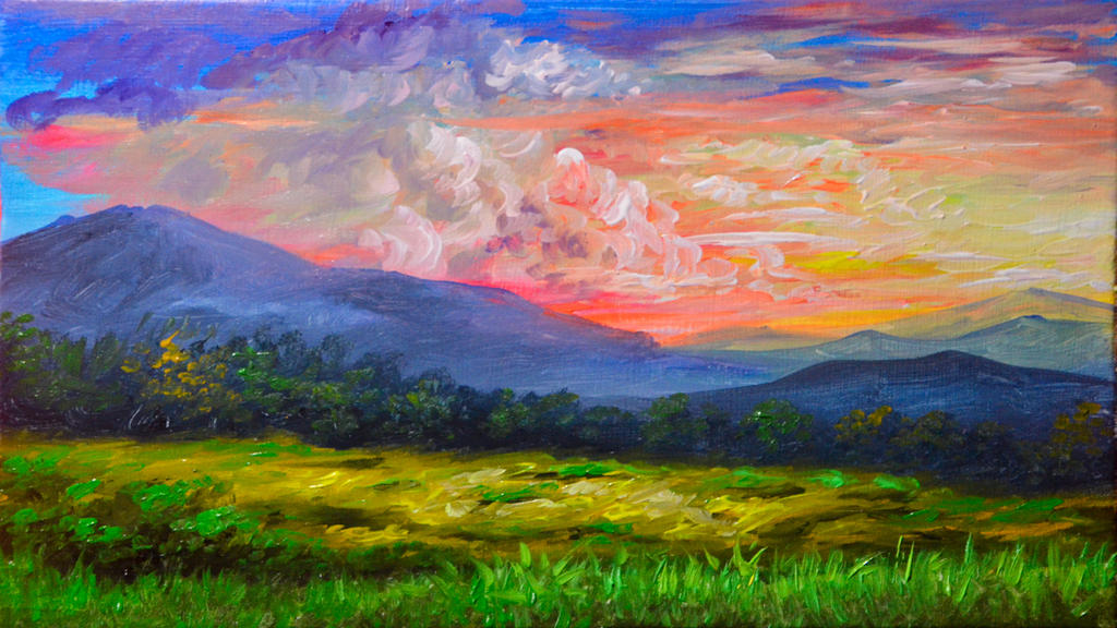 Sunset In The Mountains By Beejay artlife12 On DeviantArt sunset-in-the-mountains-by-beejay-artlife12-on-deviantart