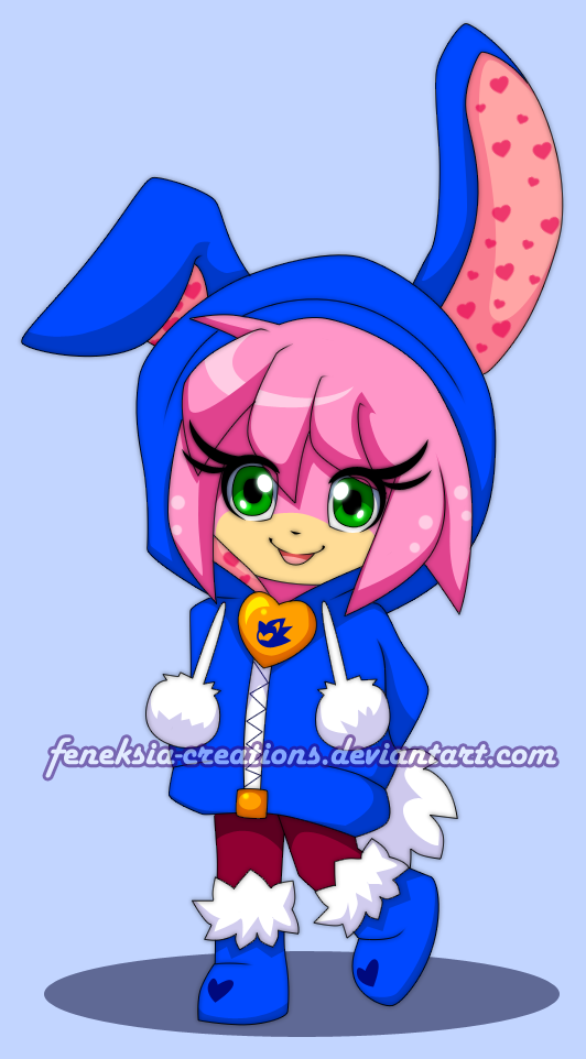 chibi Amy in bunny hoodie