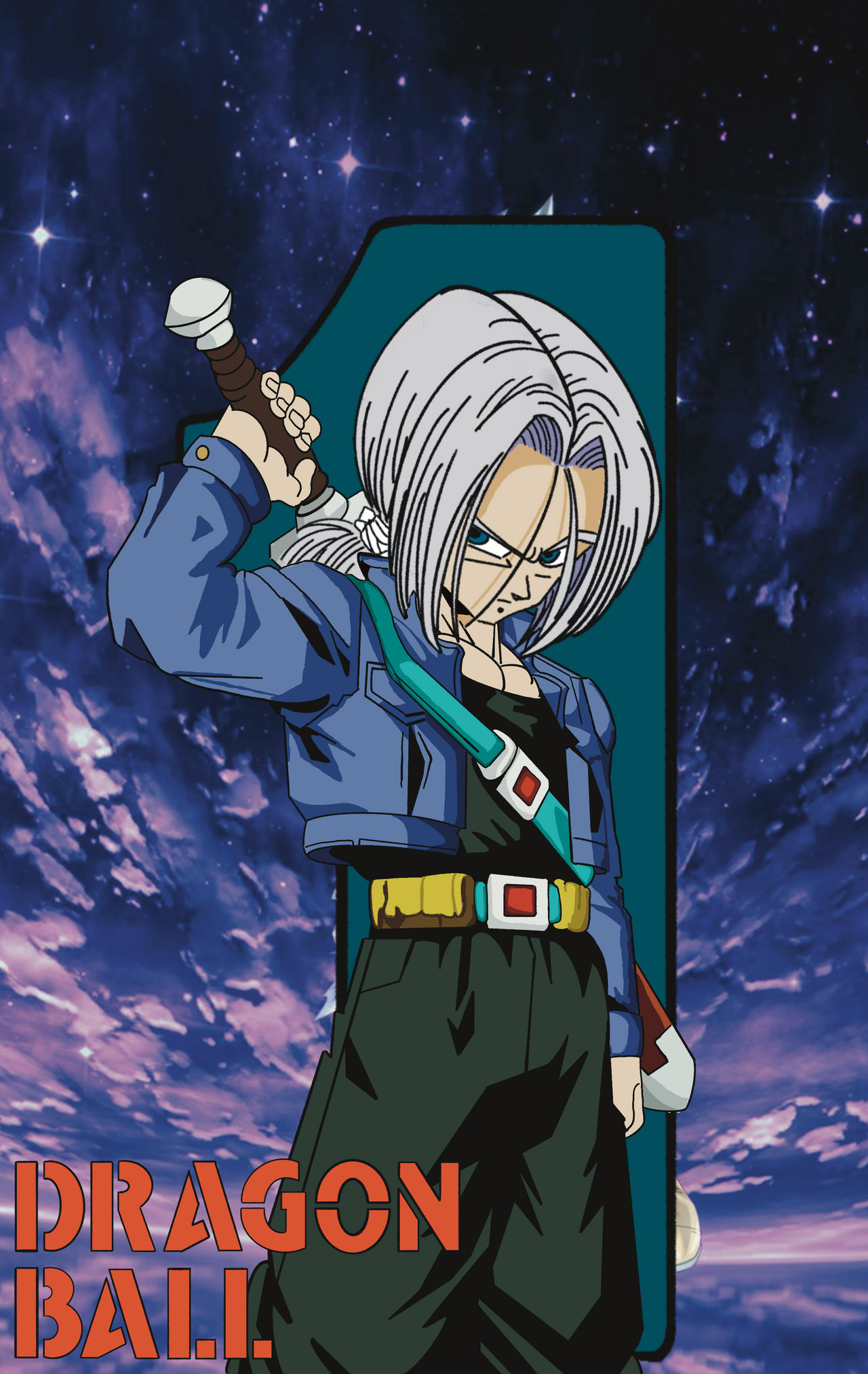 Trunks long hair composition by grafixcomics on DeviantArt