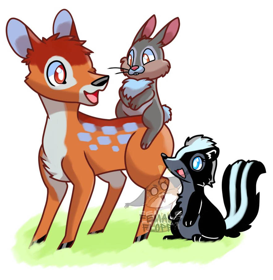 Bambi Custom Female Rabbit A lazy sketch of Bambi and his friends by FemaleFloppa on DeviantArt