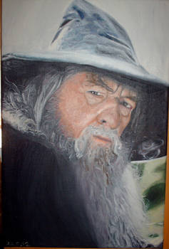 Oilpainting of Gandalf