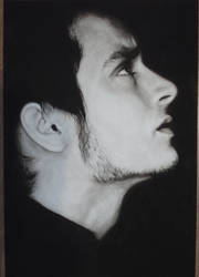 Charcoaldrawing of Elijah Wood