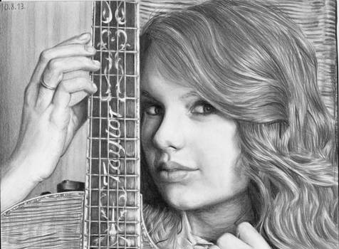 Pencildrawing of Taylor Swift