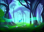 Fantasy forest by Linaewen28