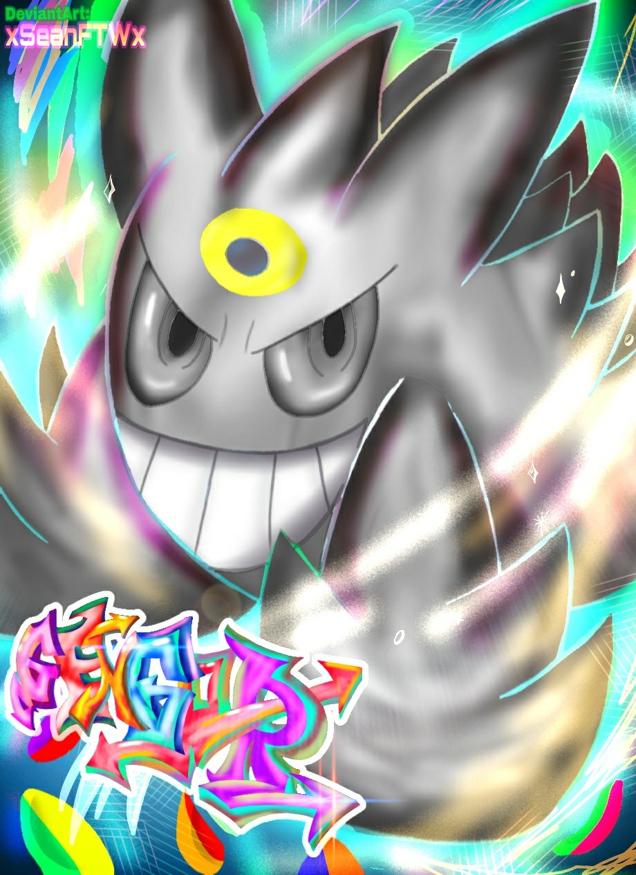 Mega Gengar (shiny) by Pokemonsketchartist on DeviantArt