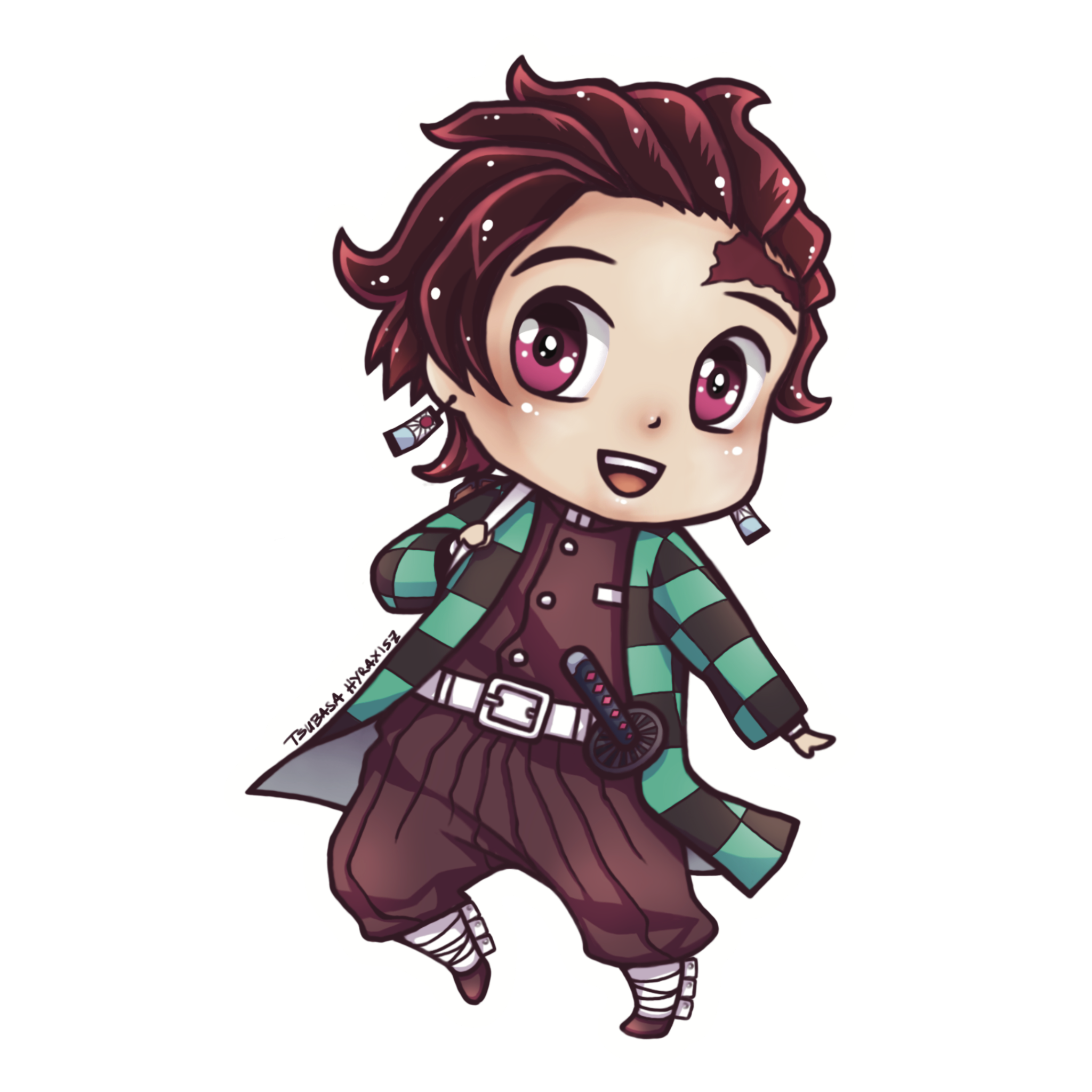 Chibi: Kamado Tanjiro from Kimetsu no Yaiba by tsubasahyraxisz on ...