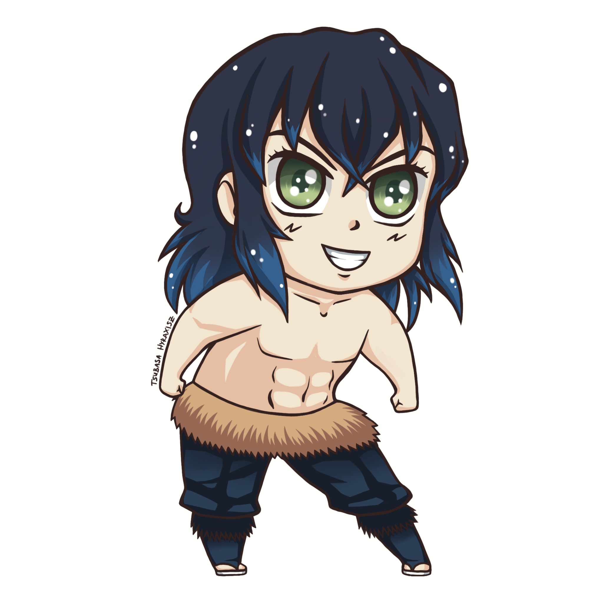 Chibi: Hashibira Inosuke from Kimetsu no Yaiba by tsubasahyraxisz on ...
