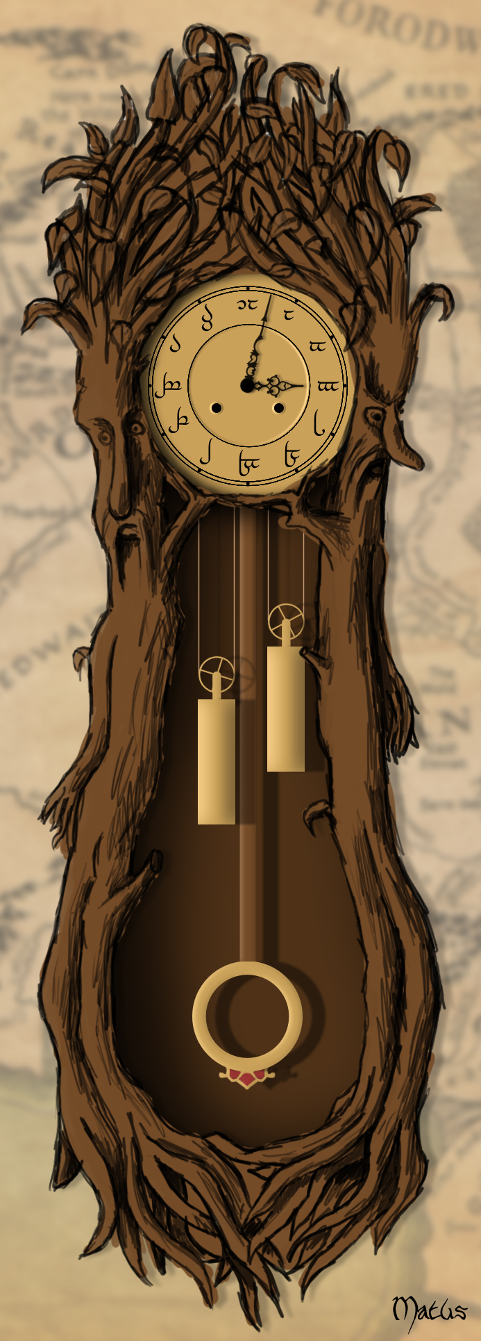 Ents Wall Clock Progress 1. - Design