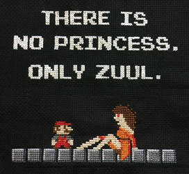 Zuul/Mario Cross-Stitch