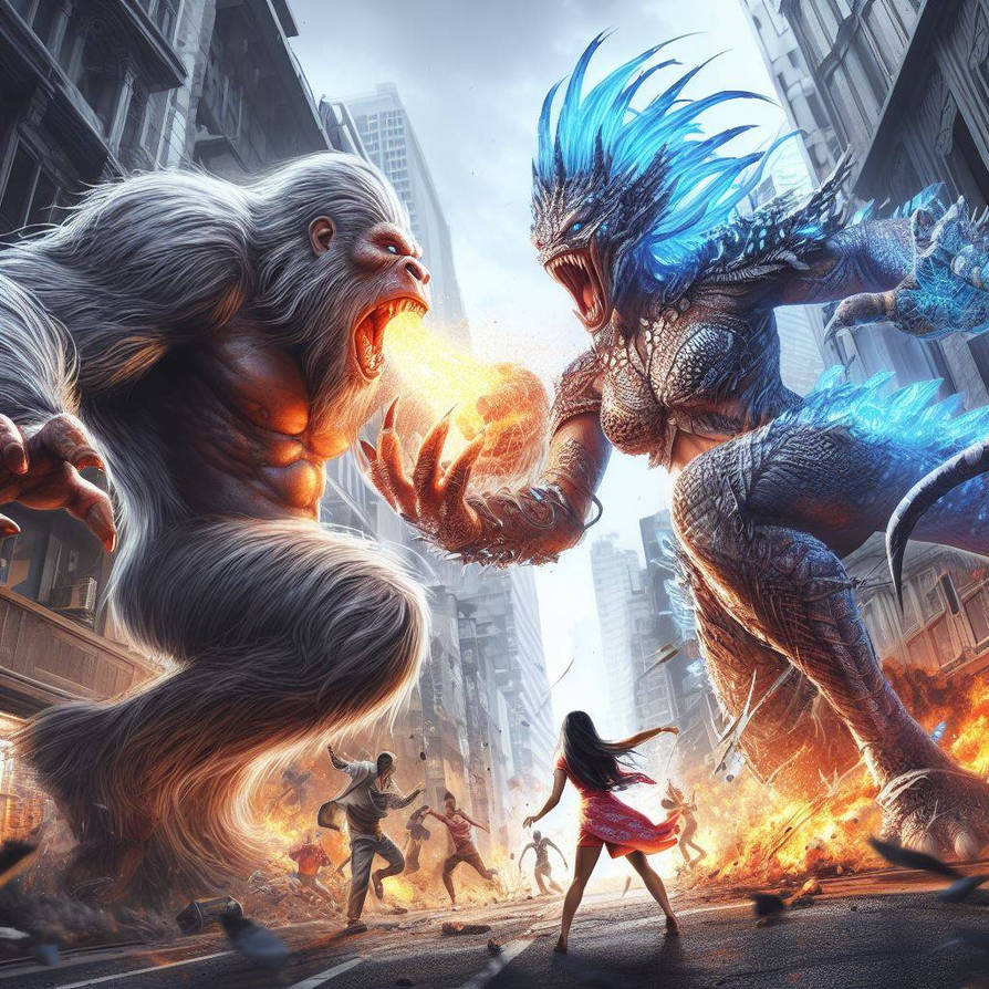 George Rampage Vs ReptileGirl by mp32as on DeviantArt