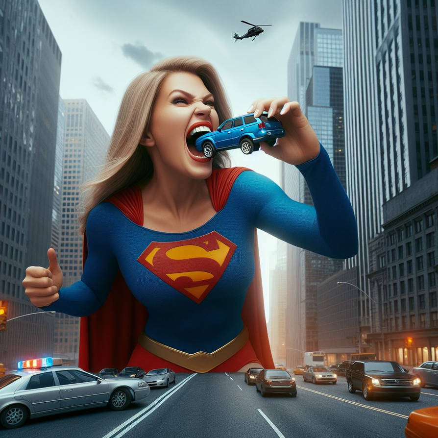 SuperGirl Giantess by mp32as on DeviantArt