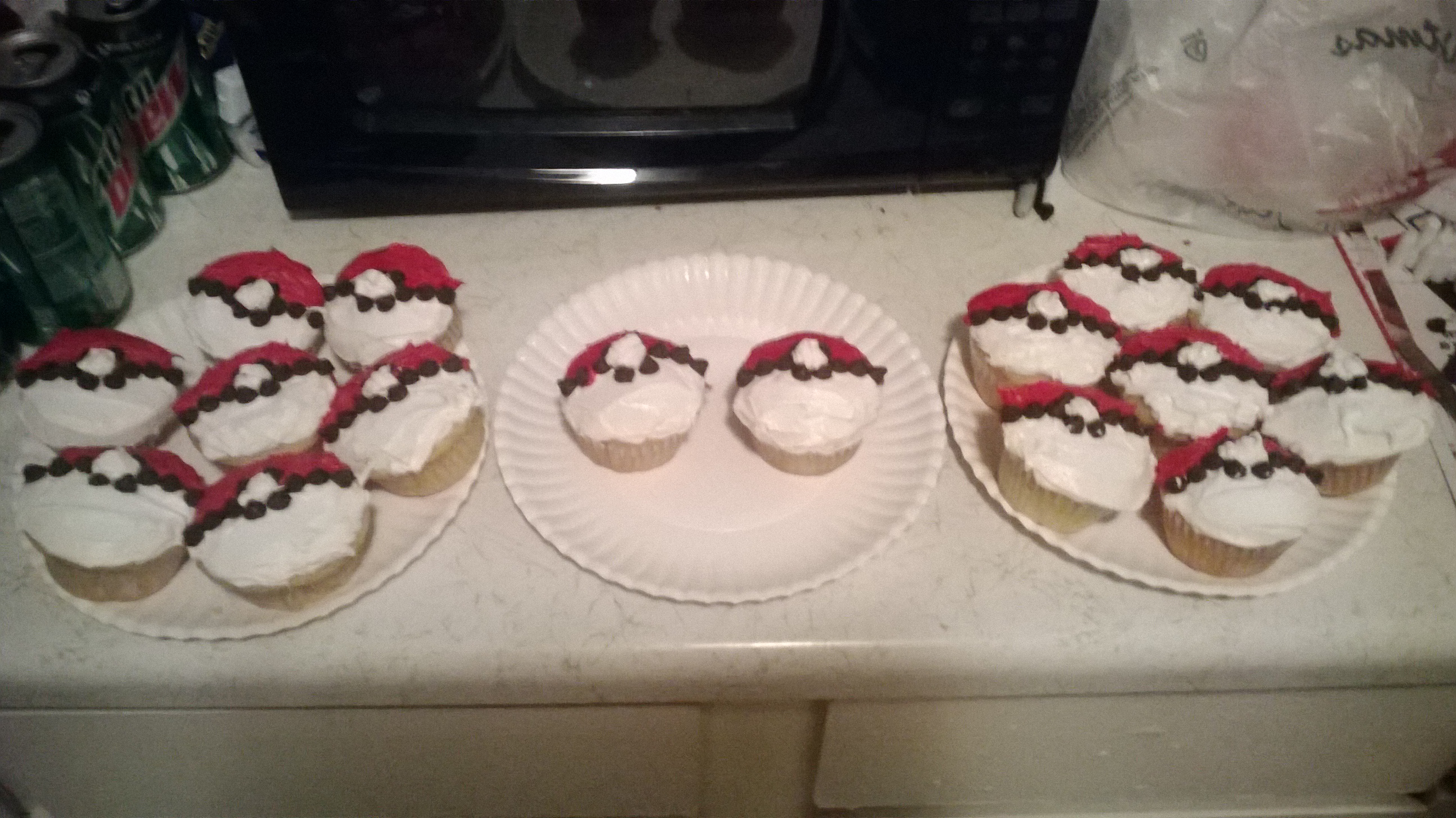 Jesse's Pokeball Cupcakes