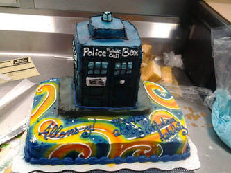 TARDIS birthday cake