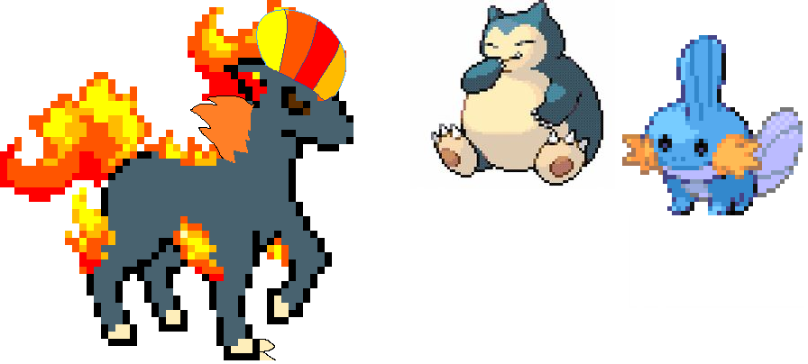 Mudkip + Snorlax + Rapidash fusion by Pixelartgalore on DeviantArt