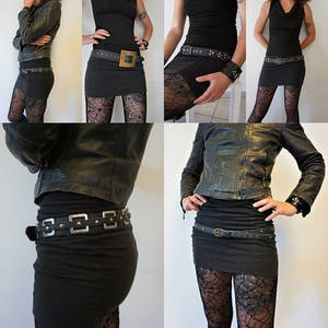 Studded leather belts