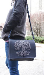 dark blue yggdrasil bag by MARIEKECREATION