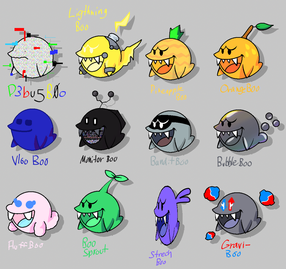 Side Facing Boos Boos 4 by Gboogie32 on DeviantArt