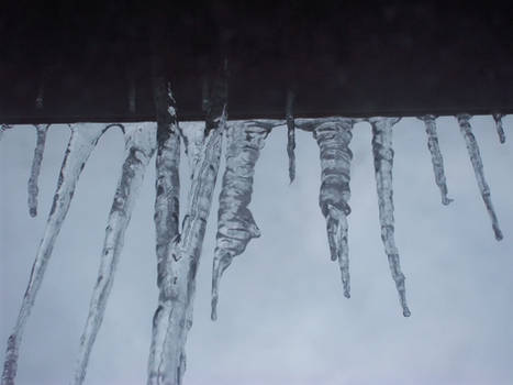 Iced stalagtites