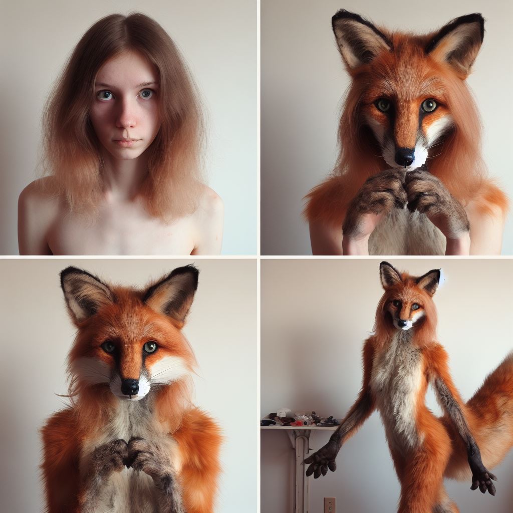 Fox Transform Fox TF Sequence 2 by AITFenjoyer on DeviantArt