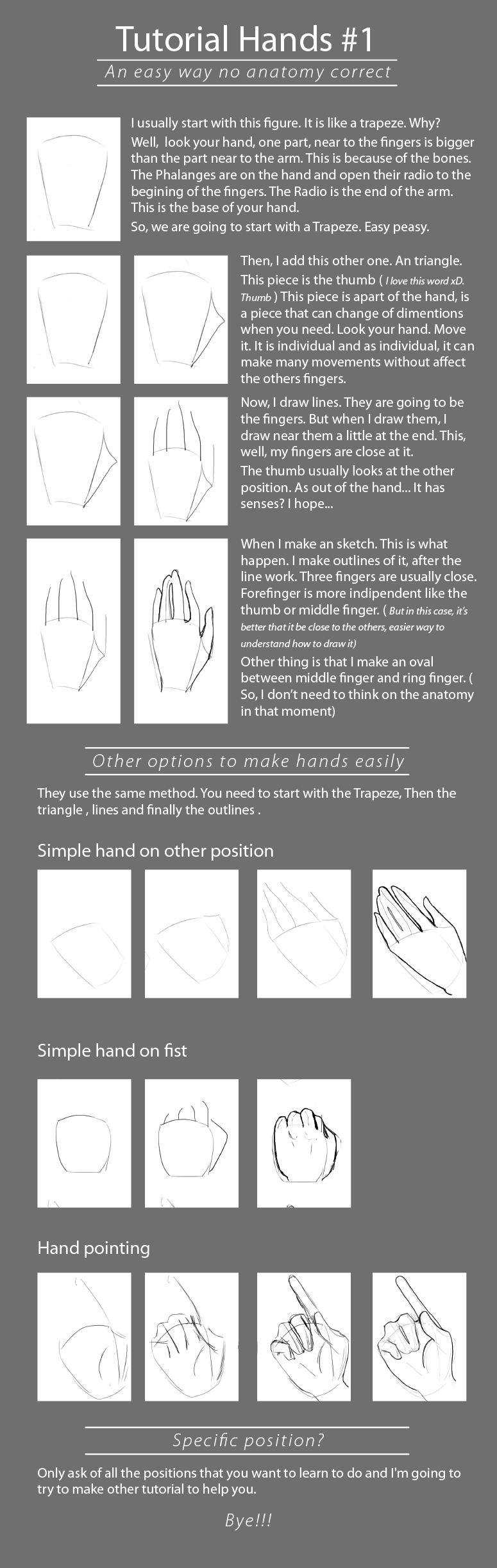 Easy Hand Tutorial Tutorial How to draw Easy Hands by GonzaU on DeviantArt