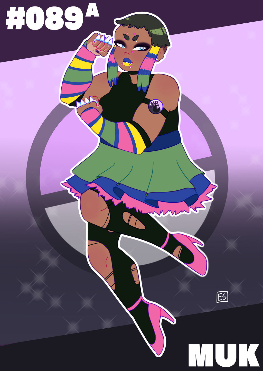 Muk Deviantart Pokemon Magical Girls : Alolan Muk by OctoLass on DeviantArt