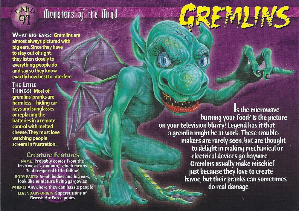 Gremlin Front MOTM #91 Gremlins (front) by Frylock921 on DeviantArt
