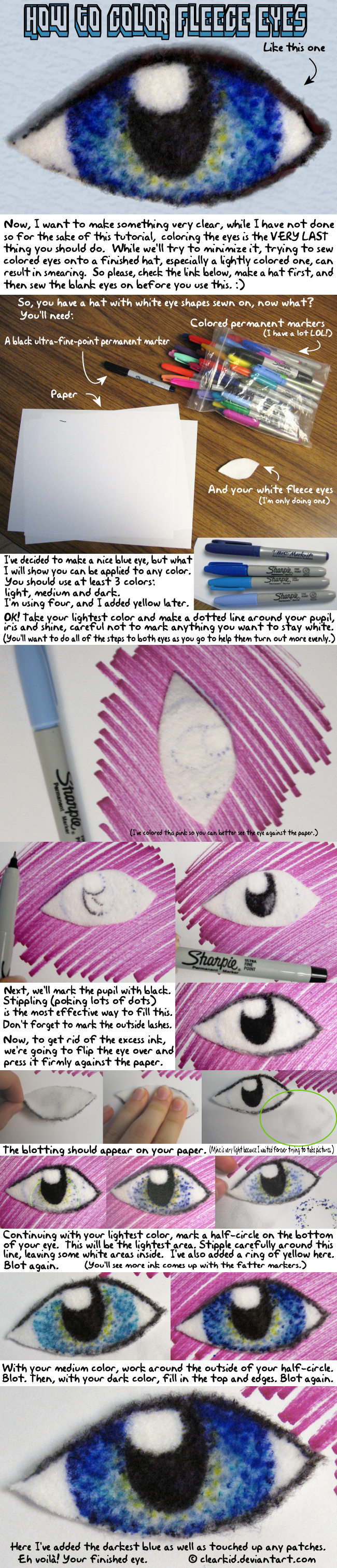 How to Color Fleece Eyes