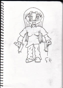 girl gun chibi