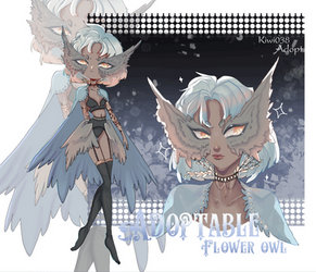 [OPEN]Adoptable set price 8 Flower Owl [30$]
