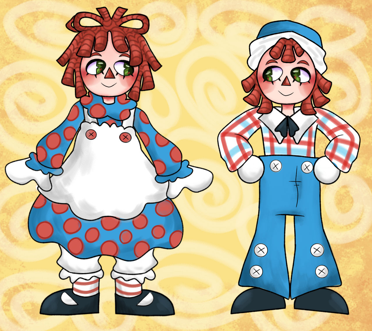 Raggedy Ann and Andy (fanart) by nattykazoo on DeviantArt