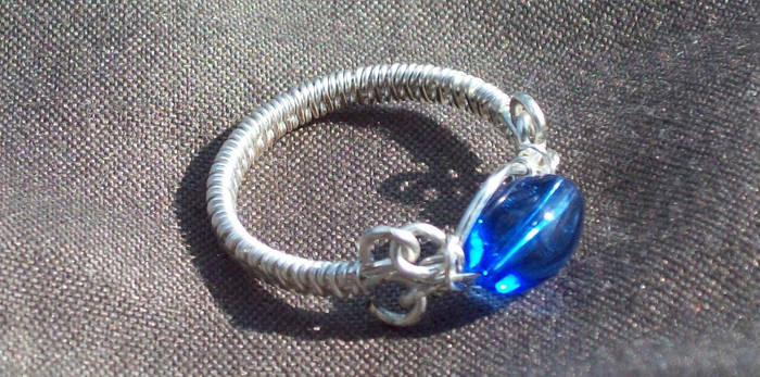 Blue Glass Ring