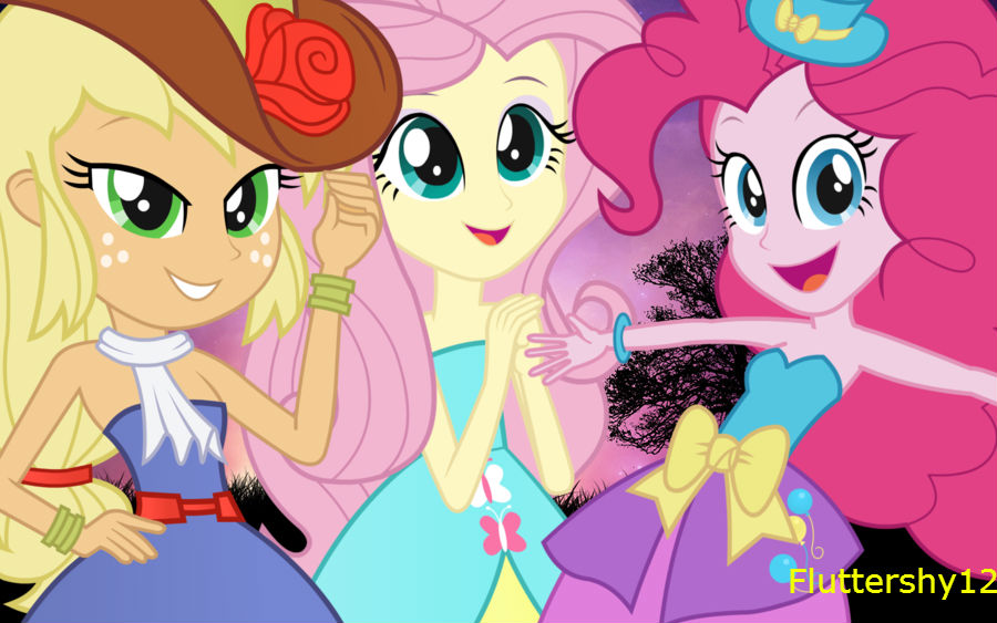 Applejack,Pinkie pie and Fluttershy