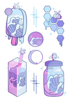 My Blue Bee Sticker Set