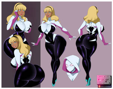 Gwen Stacy Character Sheet DCAU style
