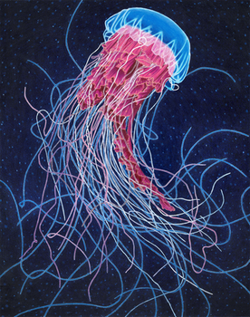 mixed media jellyfish