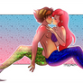 Sora and Ariel: undersea love