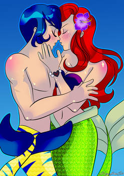 Ariel and Flounder: together forever