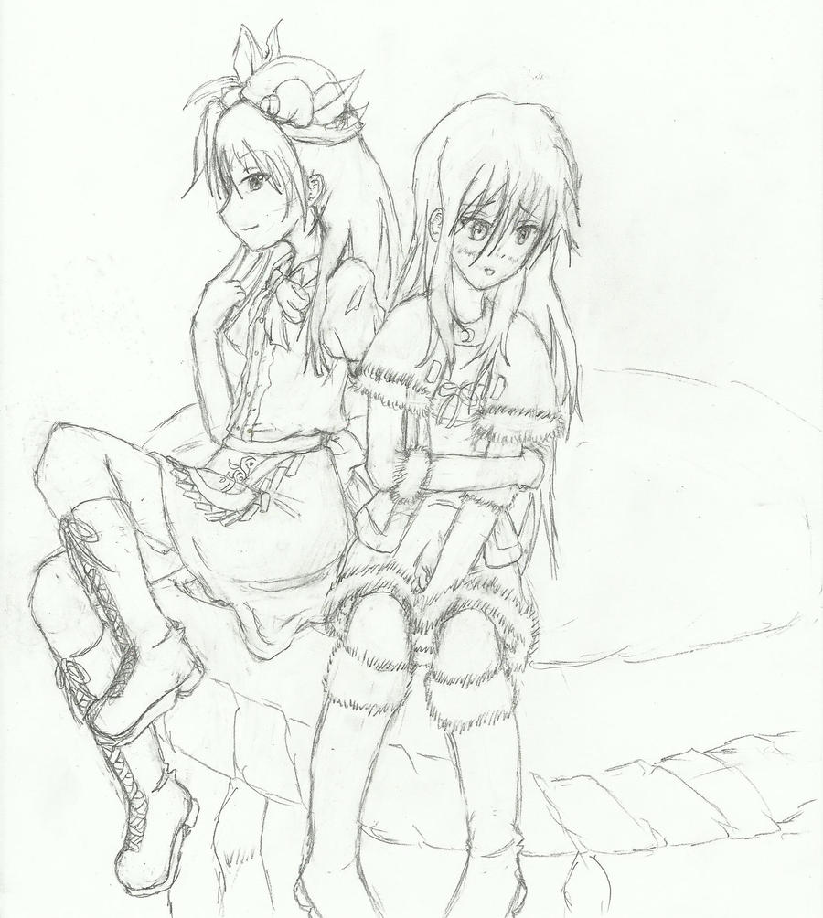 Tenshi and Chihaya outfit swap